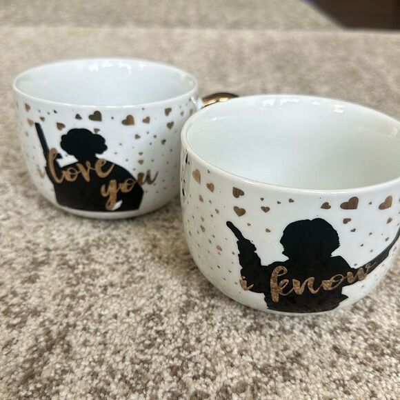 Star Wars Princess Leia and Han Solo Coffee Mug Set (2)-- 20 oz - Picture 1 of 6